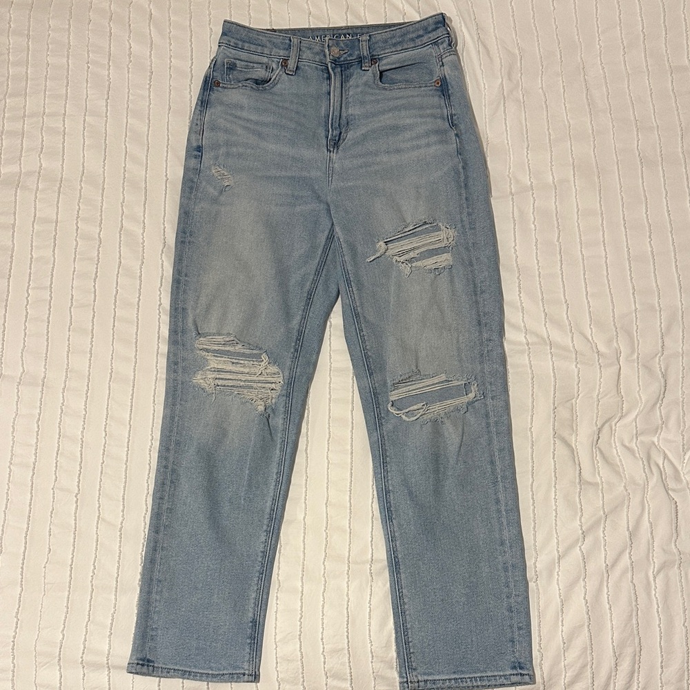 Classic Blue Distressed Women’s Jeans